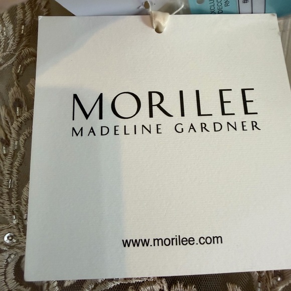 Morilee 21522 Latte bridesmaid Dress lace chiffon size 16 Mother of bride NWT - Picture 14 of 15